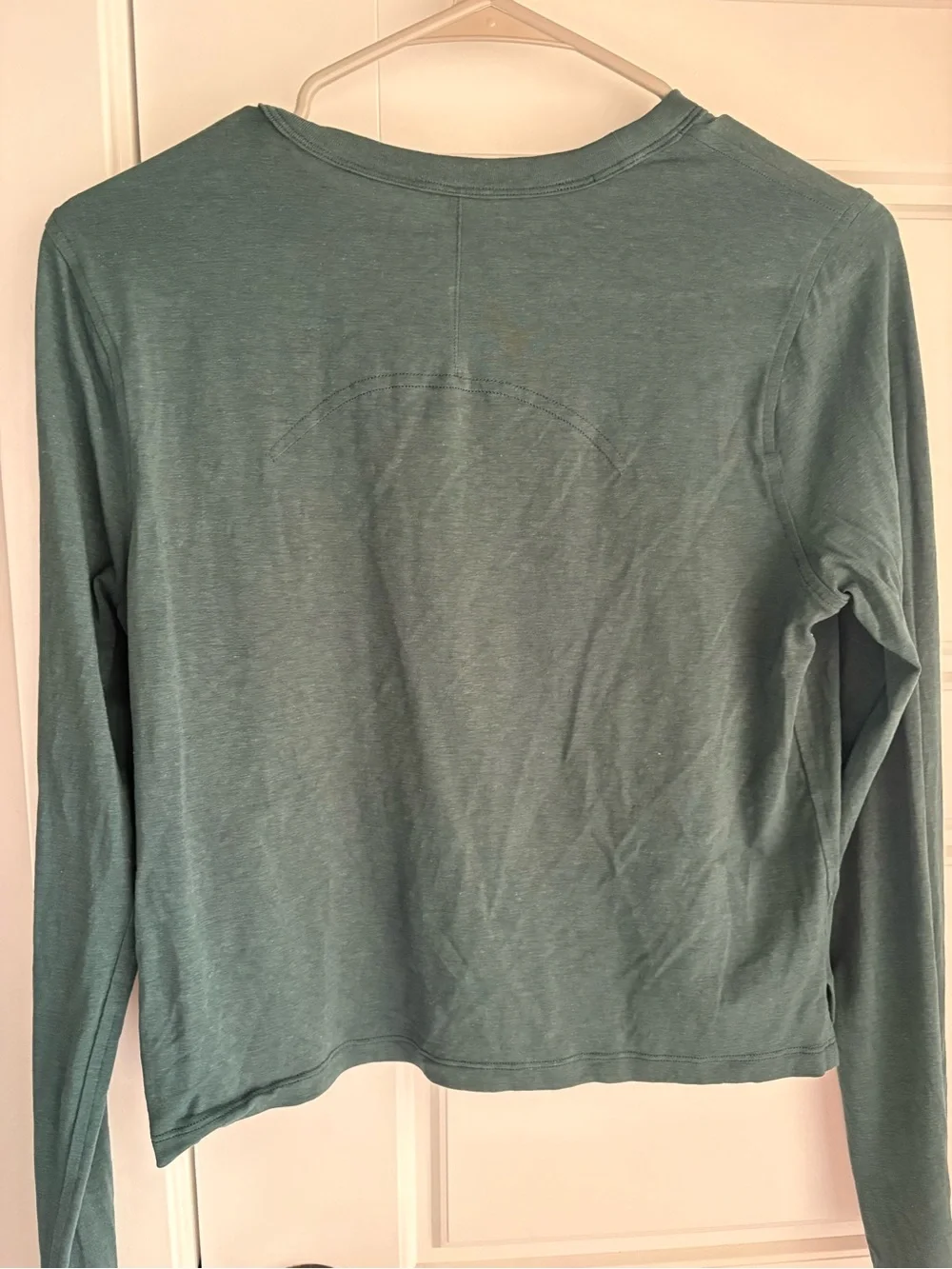 Long-Sleeve Cates Tee in Jade Green